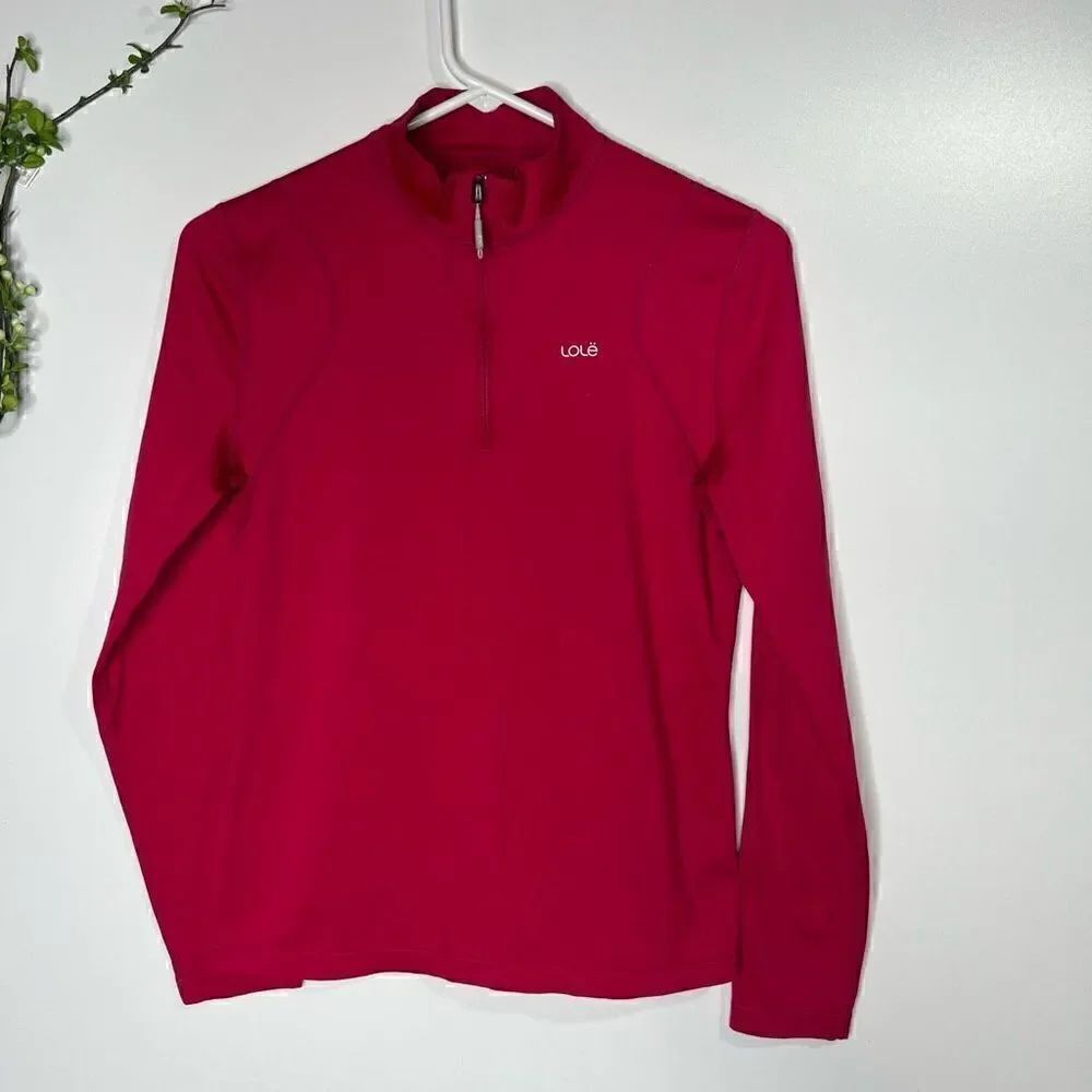 Lole Pink Long Sleeve Active Wear Pullover Shirt 1/2 Zip